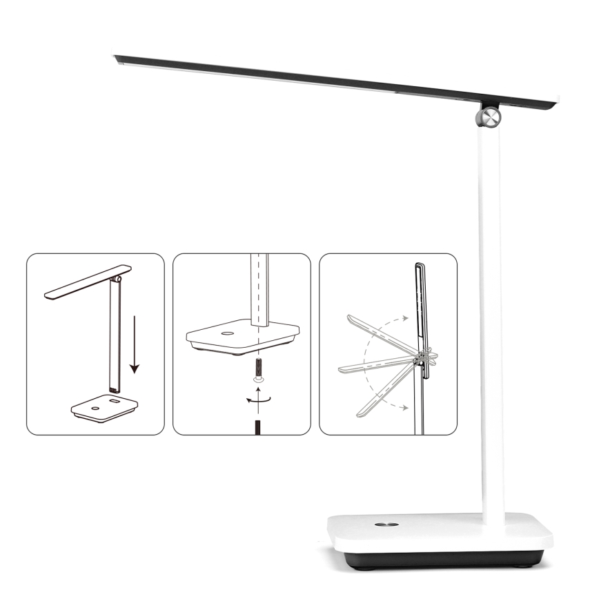 Aigostar - LED Stmívatelná stolní lampa LED/5W/5V 3000-6500K bílá/černá