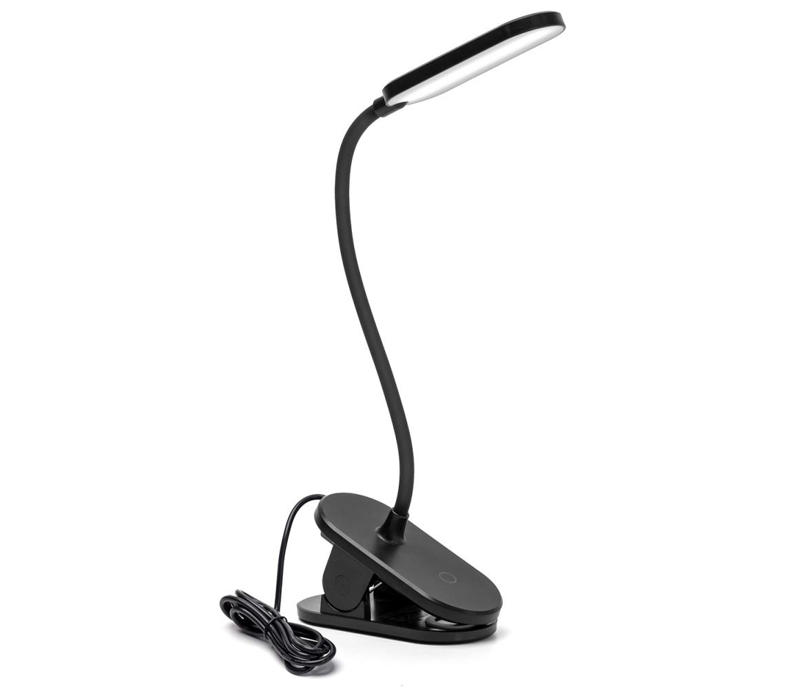 Aigostar B.V. Aigostar - LED Stmívatelná stolní lampa s klipem LED/2,5W/5V černá AI0920