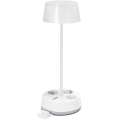 Aigostar - LED Stmívatelná stolní lampa se zásuvkami a USB LED/4,6W/230V 3000/4000/6500K bílá