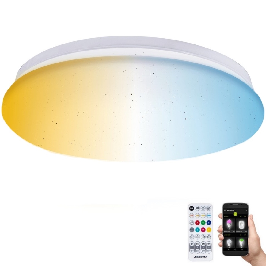 Aigostar - LED Stmívatelné koupelnové stropní svítidlo MESH Smart LED/18W/230V 3000-65000K IP44 + dálkové ovládání