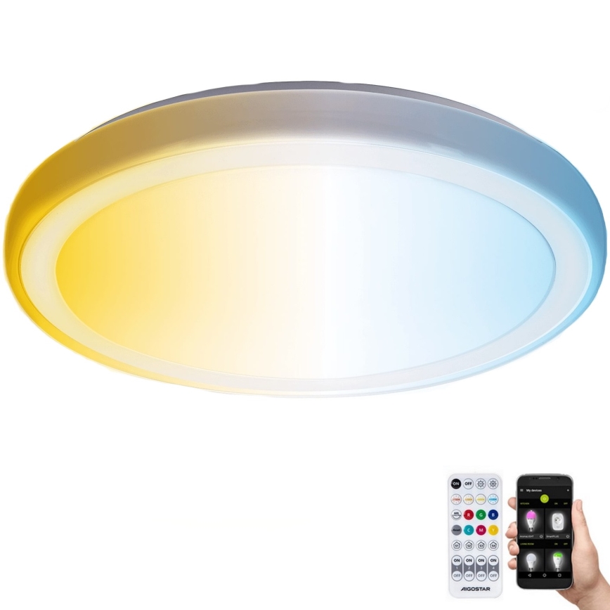 Aigostar - LED Stmívatelné koupelnové stropní svítidlo MESH Smart LED/24W/230V 3000-6500K IP44 + dálkové ovládání