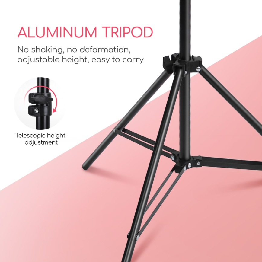 Aigostar - LED Stmívatelné kruhové světlo LED/11W/5V 2800-5700K 102 cm + dálkové ovládání