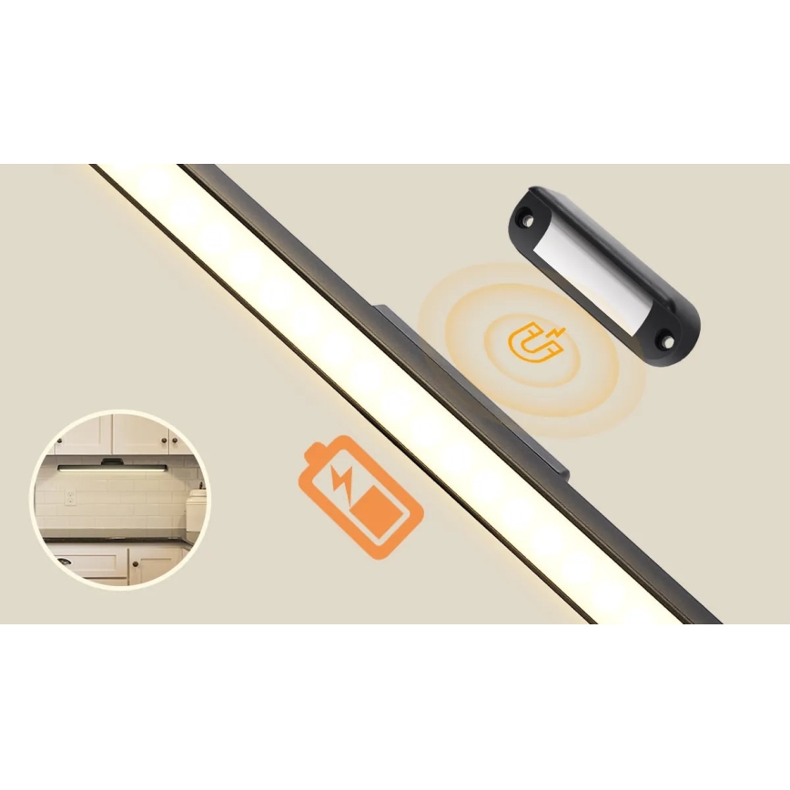 Aigostar - LED Stmívatelné nabíjecí osvětlení zrcadla LED/2,9W/5V 2000 mAh
