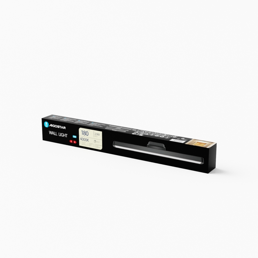 Aigostar - LED Stmívatelné nabíjecí osvětlení zrcadla LED/2,9W/5V 2000 mAh