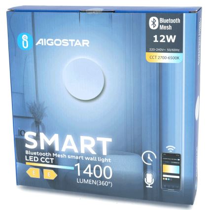 Aigostar - LED Stmívatelné nástěnné svítidlo MESH Smart LED/12W/230V 2700-6500K bílá