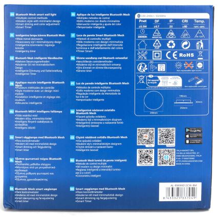 Aigostar - LED Stmívatelné nástěnné svítidlo MESH Smart LED/12W/230V 2700-6500K bílá