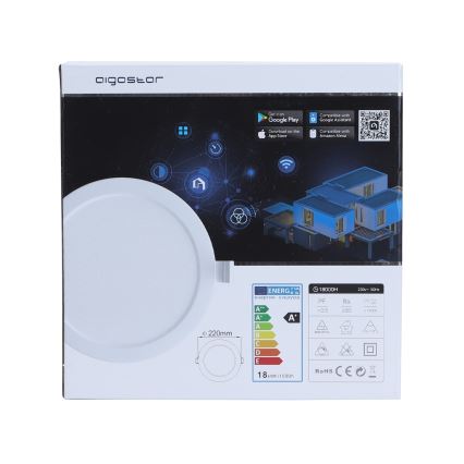 Aigostar - LED Stmívatelné podhledové svítidlo 18W/230V pr. 22 cm Wi-Fi