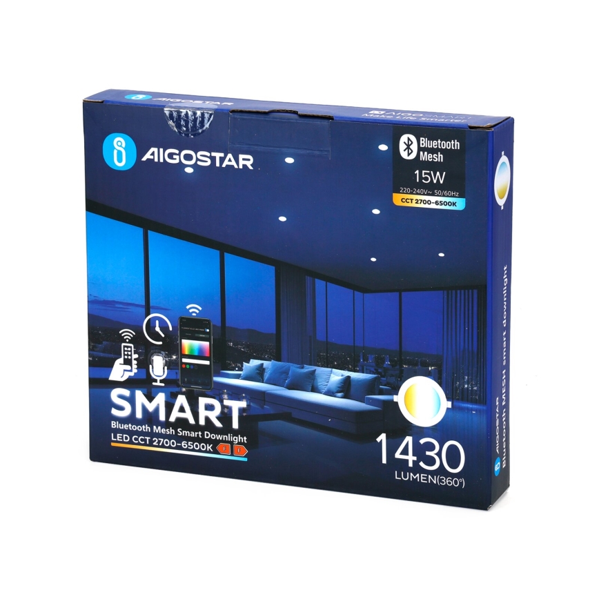 Aigostar - LED Stmívatelné podhledové svítidlo MESH LED/15W/230V 2700-6500K pr. 17 cm