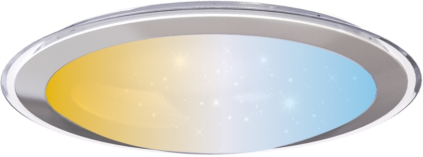 Aigostar - LED Stmívatelné stropní svítidlo LED/30W/230V 2700-6500K pr. 42,9 cm chrom + dálkové ovládání