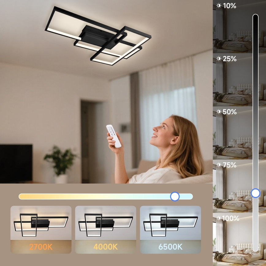 Aigostar - LED Stmívatelné stropní svítidlo LED/38W/230V 2700-6500K + dálkové ovládání