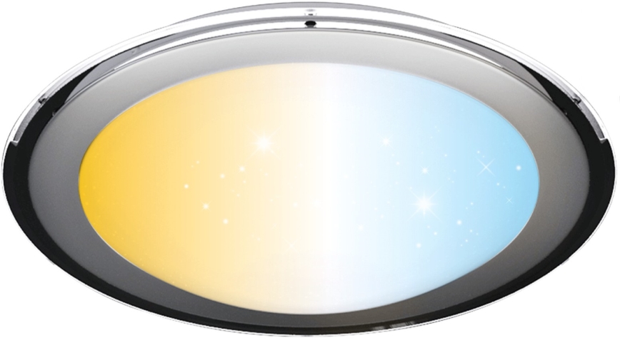 Aigostar - LED Stmívatelné stropní svítidlo LED/60W/230V 2700-6500K pr. 52,7 cm chrom + dálkové ovládání