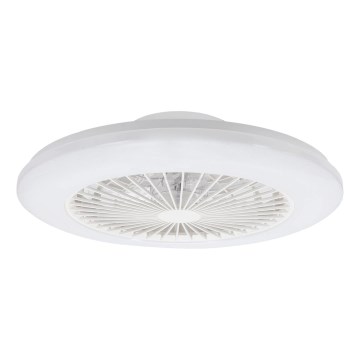 Aigostar - LED Stmívatelné stropní svítidlo s ventilátorem LED/40W/230V 2700-6500K pr. 48,5 cm bílá + dálkové ovládání