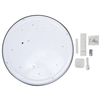 Aigostar - LED Stmívatelné stropní svítidlo s ventilátorem MESH LED/40W/230V 2700-6500K černá + dálkové ovládání