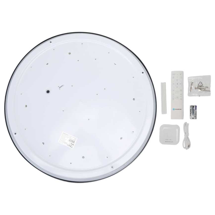 Aigostar - LED Stmívatelné stropní svítidlo s ventilátorem MESH LED/40W/230V 2700-6500K černá + dálkové ovládání