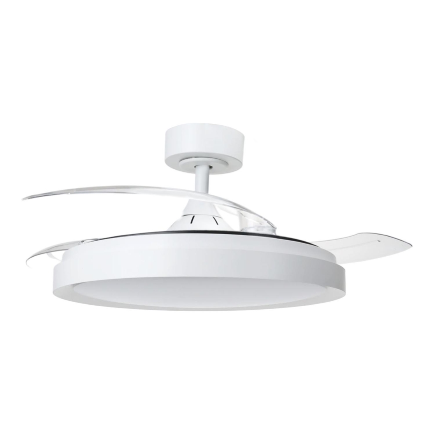 Aigostar - LED Stmívatelné stropní svítidlo s ventilátorem MESH LED/50W/230V 2700-6500K černá + dálkové ovládání