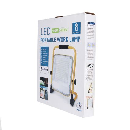 Aigostar - LED Stmívatelný nabíjecí reflektor LED/100W/5V 6500K IP65 15000 mAh