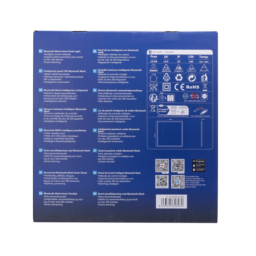 Aigostar - LED Stmívatelný podhledový panel MESH LED/36W/230V 2700-6500K 60x60 cm