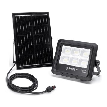 Aigostar - LED Stmívatelný solární reflektor LED/100W/3,4V IP65 + dálkové ovládání