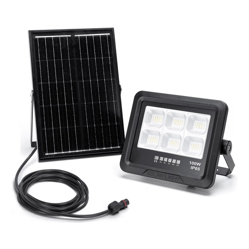 Aigostar - LED Stmívatelný solární reflektor LED/100W/3,4V IP65 + dálkové ovládání
