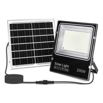 Aigostar - LED Stmívatelný solární reflektor LED/200W/3,2V 3600mAh 3000K/4000K/6500K IP66 + dálkové ovládání