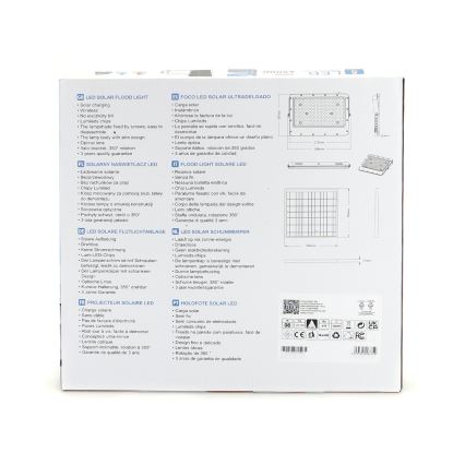 Aigostar - LED Stmívatelný solární reflektor LED/200W/3,2V IP65 20000 mAh + dálkové ovládání