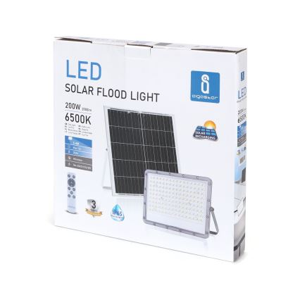 Aigostar - LED Stmívatelný solární reflektor LED/200W/3,4V 20000 mAh IP65 + dálkové ovládání