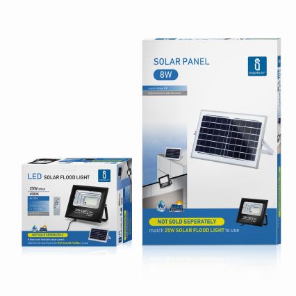 Aigostar - LED Stmívatelný solární reflektor LED/25W/3,2V IP67 5000 mAh + dálkové ovládání