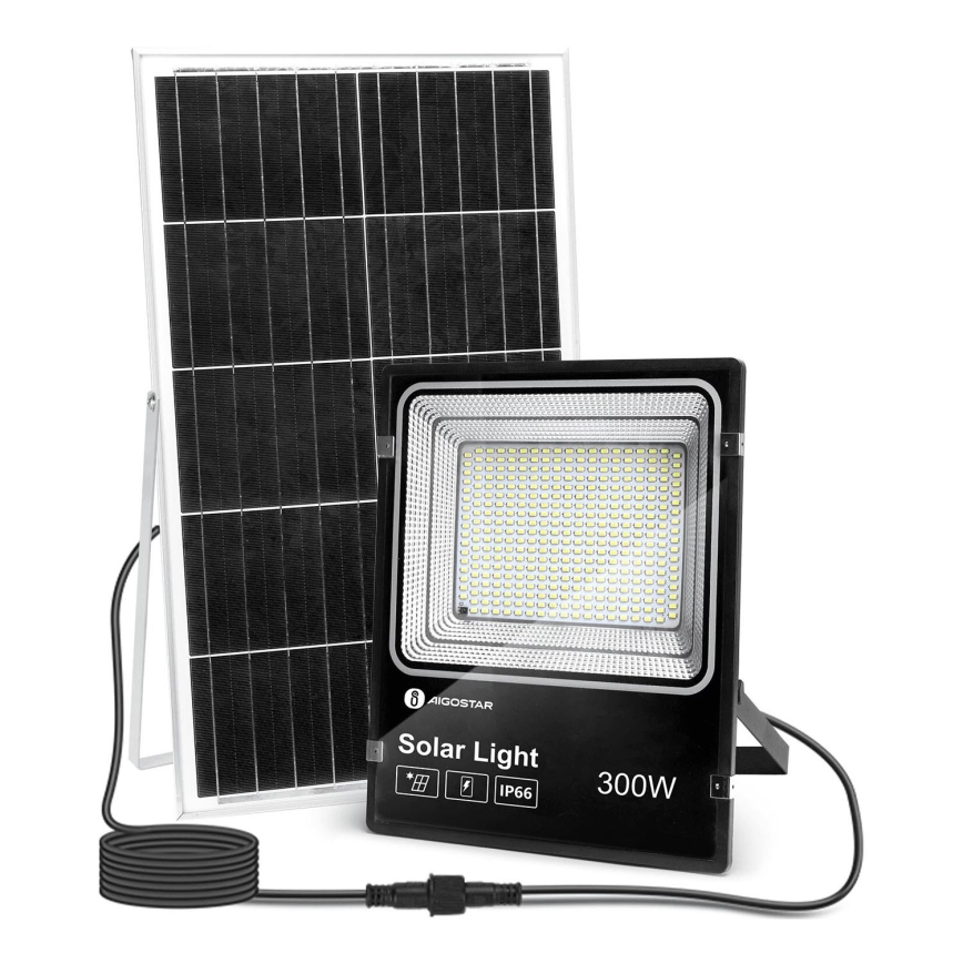 Aigostar - LED Stmívatelný solární reflektor LED/300W/3,2V IP66 + dálkové ovládání
