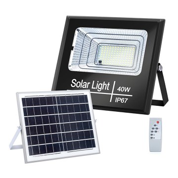 Aigostar - LED Stmívatelný solární reflektor LED/40W/3,2V IP67 2000 mAh + DO