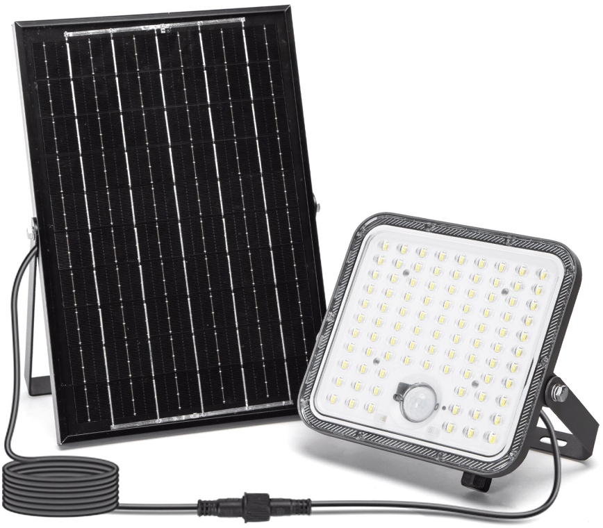 Aigostar - LED Stmívatelný solární reflektor se senzorem LED/120W/3,4V 6500K IP66 8000 mAh + dálkové ovládání