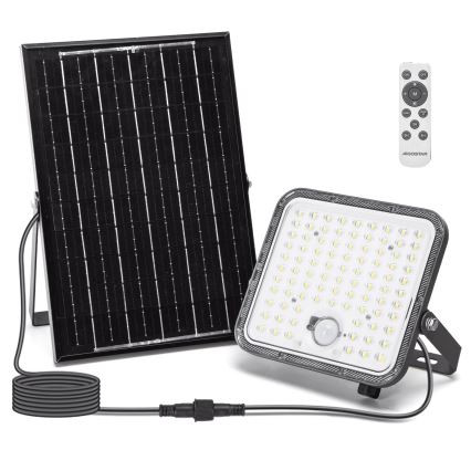 Aigostar - LED Stmívatelný solární reflektor se senzorem LED/120W/3,4V 6500K IP66 8000 mAh + dálkové ovládání