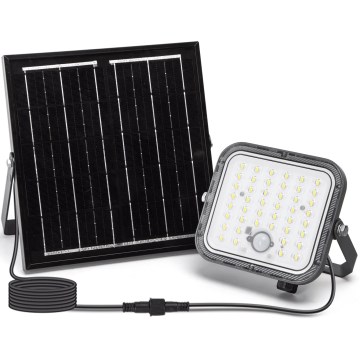 Aigostar - LED Stmívatelný solární reflektor se senzorem LED/80W/3,4V 6500K IP66 + dálkové ovládání