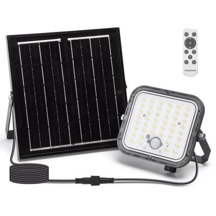 Aigostar - LED Stmívatelný solární reflektor se senzorem LED/80W/3,4V 6500K IP66 4000 mAh + dálkové ovládání
