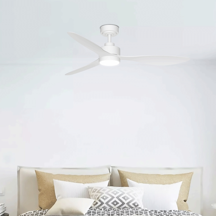 Aigostar - LED Stmívatelný stropní ventilátor LED/20W/230V 2700-6500K 132cm bílá + dálkové ovládání