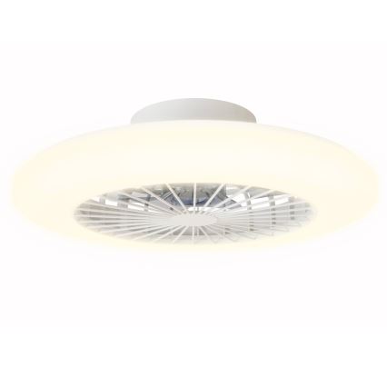 Aigostar - LED Stmívatelné stropní svítidlo s ventilátorem LED/40W/230V 2700-6500K pr. 48,5 cm bílá + dálkové ovládání