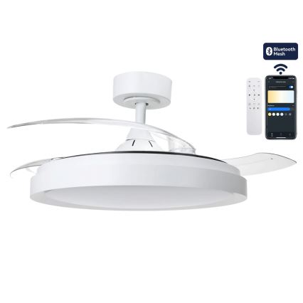 Aigostar - LED Stmívatelný stropní ventilátor LED/50W/230V 2700-6500K pr. 106cm bílá + dálkové ovládání