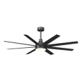 Aigostar - LED Stmívatelný stropní ventilátor LED/24W/230V 2700-6500K 165cm černá + dálkové ovládání