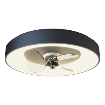 Aigostar - LED Stmívatelný stropní ventilátor LED/40W/230V 2700-6500K 48 cm + dálkové ovládání černá
