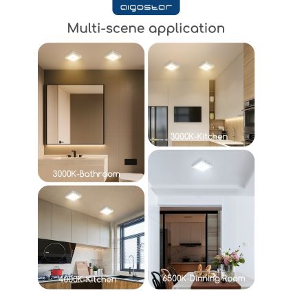 Aigostar - LED Stropní přisazené svítidlo LED/18W/230V 3000K 22,6x22,6 cm bílá