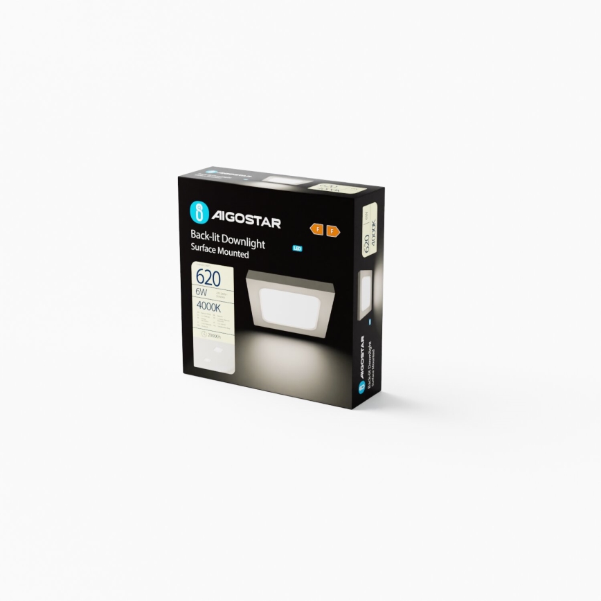 Aigostar - LED Stropní přisazené svítidlo LED/6W/230V 12,2x12,2 cm 4000K bílá