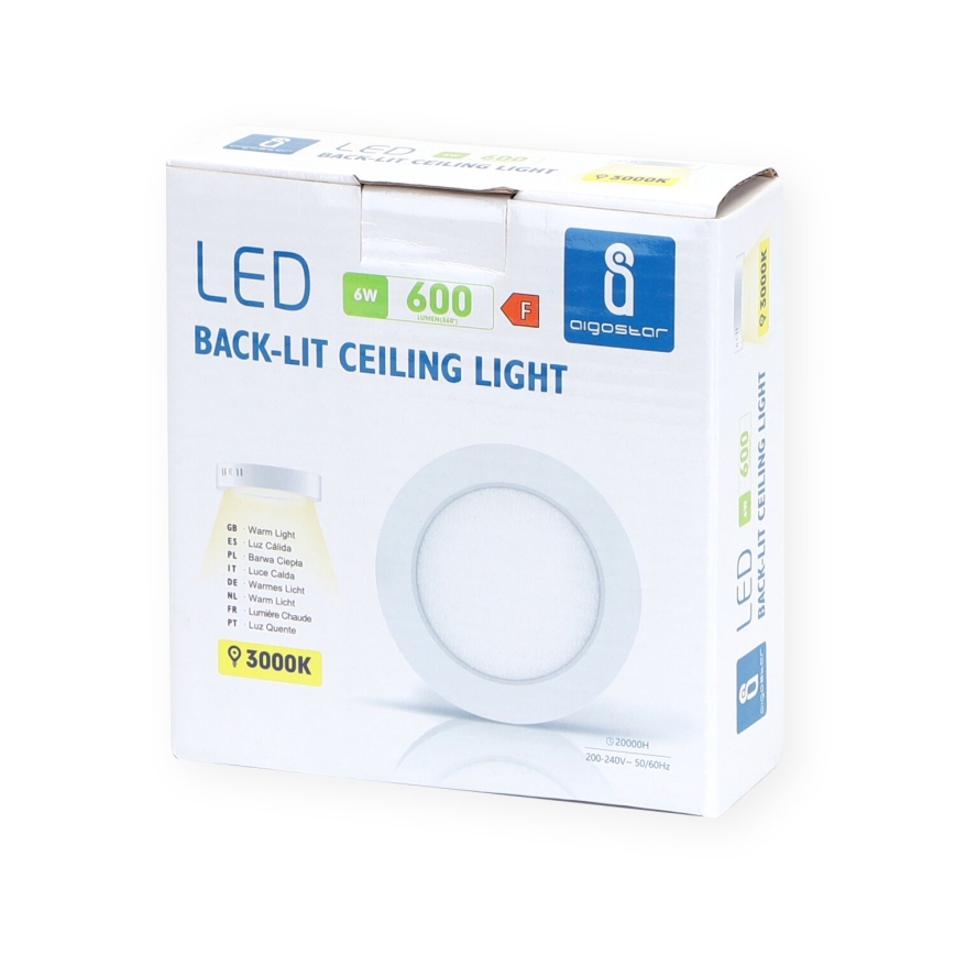 Aigostar - LED Stropní přisazené svítidlo LED/6W/230V pr. 12,3 cm 3000K bílá
