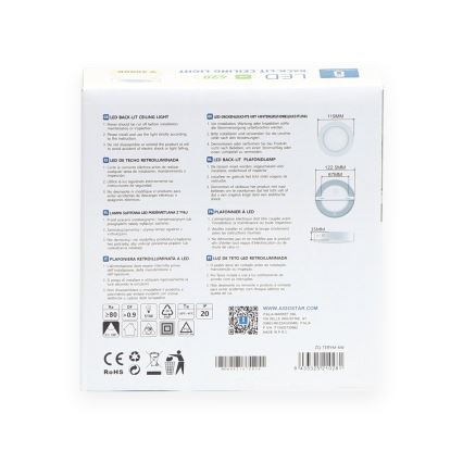Aigostar - LED Stropní přisazené svítidlo LED/6W/230V pr. 12,3 cm 4000K bílá