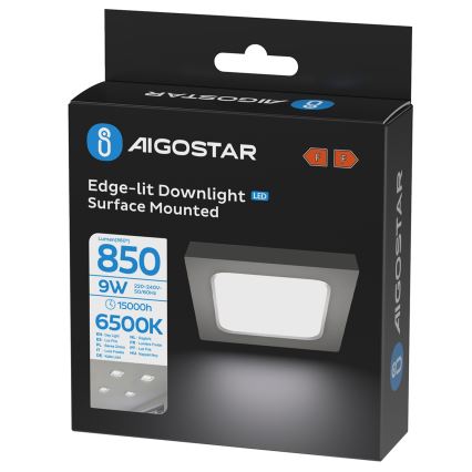 Aigostar - LED Stropní přisazené svítidlo LED/9W/230V 6000K 12,2x12,2 cm bílá