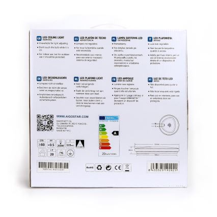 Aigostar - LED Stropní svítidlo LED/20W/230V 6500K