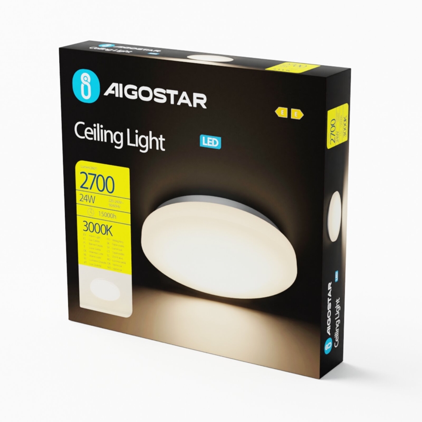 Aigostar - LED Stropní svítidlo LED/24W/230V 3000K