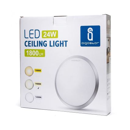 Aigostar - LED Stropní svítidlo LED/24W/230V 4000K matný chrom