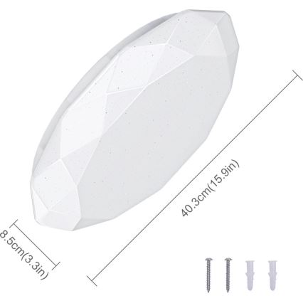 Aigostar - LED Stropní svítidlo LED/24W/230V 6500K