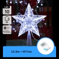 Aigostar - LED Vánoční dekorace 10xLED/3xAA studená bílá hvězda