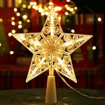 Aigostar - LED Vánoční dekorace 16xLED/3xAA teplá bílá hvězda