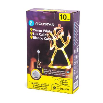 Aigostar - LED Vánoční dekorace LED/3xAAA andílek 21cm